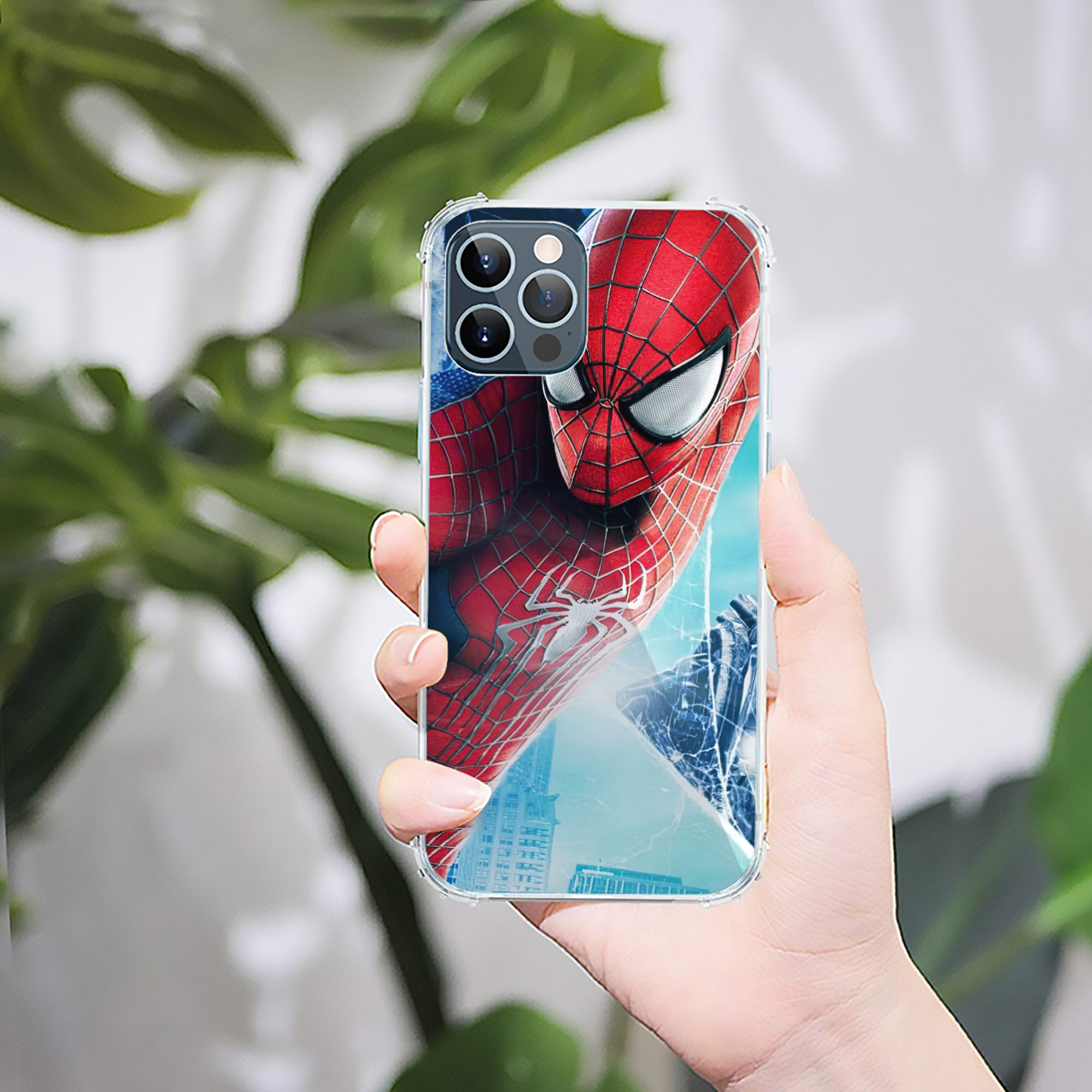 （画像用） Spider Man スパイダーマン 【iPhone 12シリーズ対応】透明スマホケース（クリアソフトケース）
